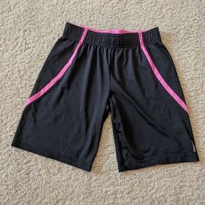 Reebok black and pink girls basketball shorts